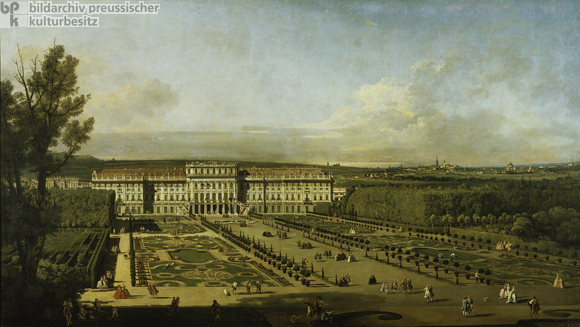 Das kaiserliche Lustschloss Schönbrunn, Gartenseite (1759/60)